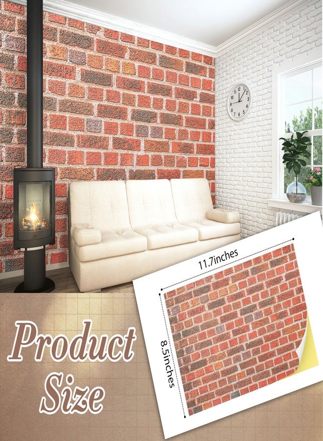 Flutesan 3 Pcs Miniature Dollhouse Wallpaper and Flooring Peel and Stick 1:12 Scale Self Adhesive Doll House Wallpaper DIY Mini Dollhouse Accessories 8.27 x 11.69 Inch(Brick Wall) - Image 2